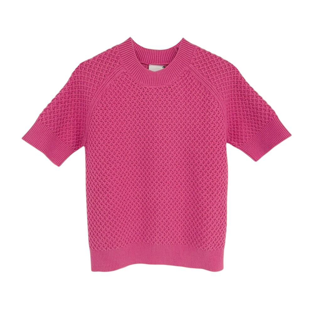 VARLEY Lucy Knit Top in Ibis Rose S